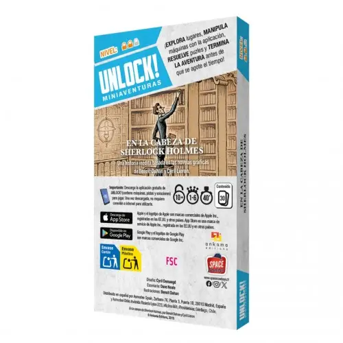 Unlock! Miniaventuras En La Cabeza De Sherlock Holmes 03-001-0473 Space Cowboys Space Cowboys
